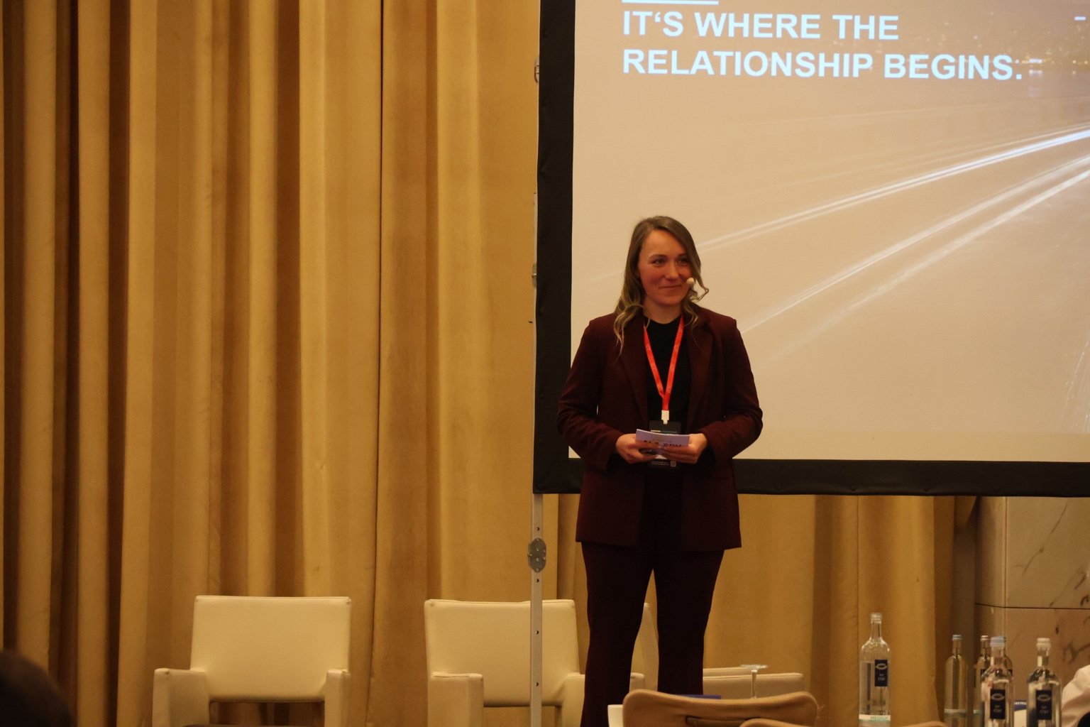 Janine Bubner listening during the panel discussion